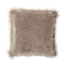 Coussin Déco "Franges" 45x45cm Gris