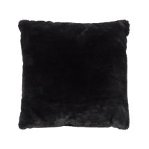 Coussin Déco 'Imitation Fourrure' 40x40cm Noir