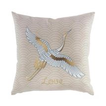 Coussin Déhoussable "Free Bird" 45x45cm Beige