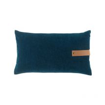 Coussin Déhoussable Velours 'Milleray' 30x50cm Bleu
