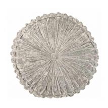 Coussin Rond Design "Viva" 43cm Argent