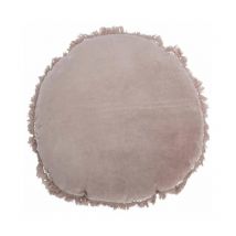 Coussin Rond en Velours "Rosta" 50cm Vieux Rose