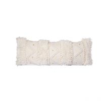 Coussin Tissé à la Main "Bohist" 35x95cm Crème