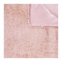 Couvre-Lit Déco 'Poils Longs' 220x240cm Rose