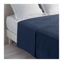 Drap Plat en Coton "Biolina" 240x300cm Bleu Nuit