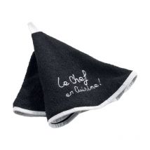 Essuie-Main Rond 'Cuistot' 60cm Noir