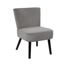 Paris Prix - Fauteuil Crapaud 'Giulia' 76cm Gris