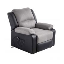 Fauteuil de Relaxation Electrique "Ota" 96cm Noir & Gris