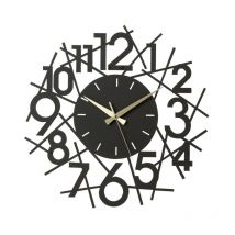 Horloge Murale en Métal 'Chiffres' 48cm Noir