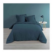 Housse de Couette 'Percaline' 240x220cm Bleu