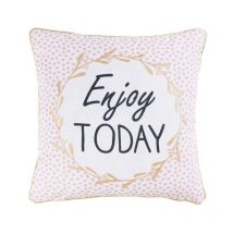 Housse de Coussin 'Enjoy' 40x40cm Rose