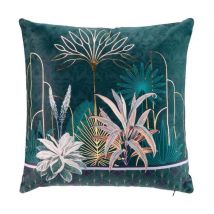 Housse de Coussin Imprimée 'Floriana' 40x40cm Vert