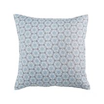 Housse de Coussin 'Isaline' 60x60cm Bleu & Gris