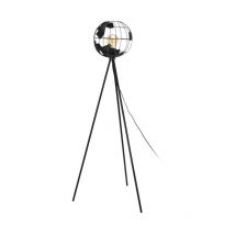 Lampadaire Design en Métal 'Globe' 158cm Noir