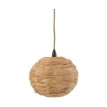 Lampe Suspension Boule 'Feuille' 25cm Naturel