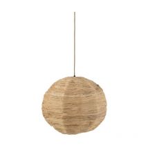 Paris Prix - Lampe Suspension Boule 'Feuille' 50cm Naturel