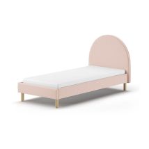 Lit Enfant Bouclé 'Moon' 90x200cm Rose
