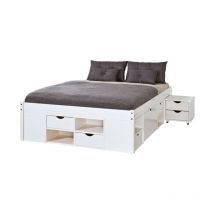 Lit Multi-Rangements 'Clark' 140x200cm Blanc