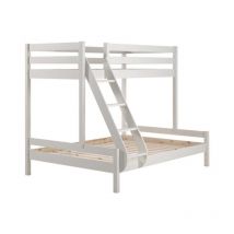 Lit Superposé Triple "Pino" 140x200cm Blanc