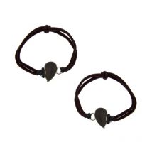 Paris Prix - Lot de 2 Bracelets Fantaisie 'Humeur' 20cm Multicolore
