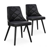 Lot de 2 Chaises Scandinave "Cargo" 79cm Noir
