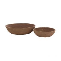 Lot de 2 Coupelles Déco "Papier Mâché" 58cm Marron