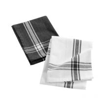 Lot de 2 Torchons 'Cuisiline' 50x70cm Anthracite