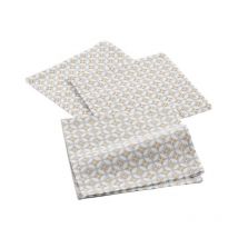 Lot de 3 Serviettes de Table 'Azelia' 40x40cm Gris