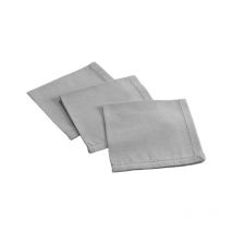 Lot de 3 Serviettes de Table "Charline" 40x40cm Gris