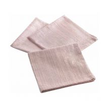 Lot de 3 Serviettes de Table 'Elegancia' 40x40cm Rose