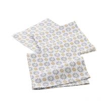 Lot de 3 Serviettes de Table "Floreor" 40x40cm Gris