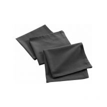 Lot de 3 Serviettes de Table "Mistral" 40x40cm Anthracite