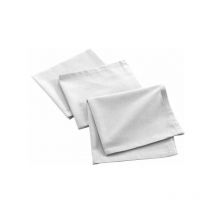 Lot de 3 Serviettes de Table "Mistral" 40x40cm Blanc