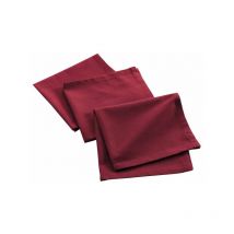 Lot de 3 Serviettes de Table 'Mistral' 40x40cm Bordeaux