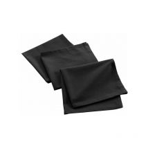 Lot de 3 Serviettes de Table "Mistral" 40x40cm Noir