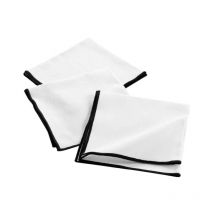 Lot de 3 Serviettes de Table 'Mistraline' 40x40cm Blanc