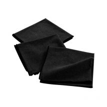 Lot de 3 Serviettes de Table "Mistraline" 40x40cm Noir