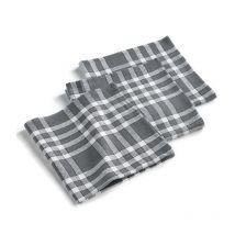 Lot de 3 Serviettes de Table "Traditio" 45x45cm Anthracite