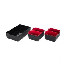 Lot de 7 Boîtes de Rangement "Souple" 26cm Noir