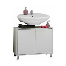 Paris Prix - Meuble Sous Lavabo 2 Portes 'Adora' 70cm Blanc