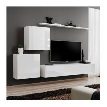 Meuble tv Mural Design 'Switch v' 250cm Blanc