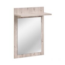 Miroir Étagère en Bois "Gustavo" 88cm Naturel