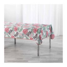 Nappe Antitache 'Beauty Jungle' 150x240cm Blanc & Rose