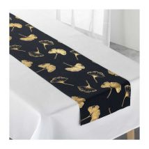 Nappe & Chemin de Table 'Euphoria' 140x250cm Blanc & Noir