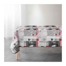 Nappe Imprimée "Déjeuner" 150x240cm Gris