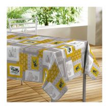 Nappe Toile Cirée Déco 'Graziella' 140x300cm Jaune