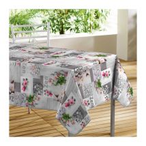 Nappe Toile Cirée "Meditazen" 140x300cm Gris