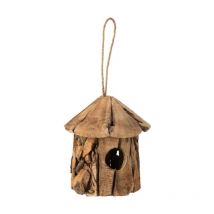 Nichoir pour Oiseaux en Bois "Maison" 27cm Naturel