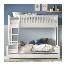 Pack - Lit Familial & 2 Tiroirs 'Scott' Blanc