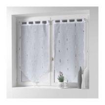 Paire de Voilages 'Chenilla' 90x90cm Gris